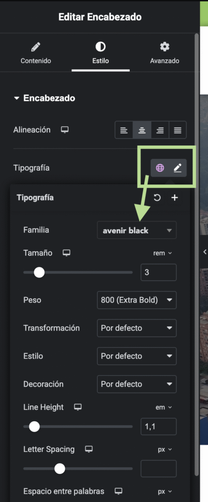 ¡Cómo Cambiar la Letra y el Color de un Título con Elementor – Widget Encabezado! 2 Widget Encabezado